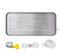 Vaschetta di scarico universale in acciaio inox per condizionatore d'aria, kit di scarico HVAC 99,1 x 48,3 cm con tubo di scarico da 1 m per finestre AC e mini split - accessorio durevole per unità