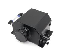 Vaschetta Espansione Serbatoio Troppopieno Radiatore Liquido Refrigerante Motore Universale In Lega Alluminio 1000ml/2000ml Quadrato 1L/2L Tappo Scarico(1L-Black)