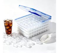 Vaschetta For Ghiaccio For Congelatore, Vaschetta For Cubetti Di Ghiaccio Con Scatola Sigillata E Paletta For Ghiaccio, Facile Da Sformare, Previene L'Attaccamento For Bar, Casa