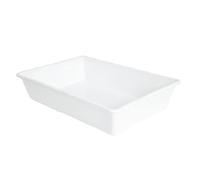 Vaschetta frigo bianca 35x24 h10 litri 6 bacinella certificata per alimenti conservazone cibi e trasporto ideale uso professionale pizzeria ristoranti hotel pub