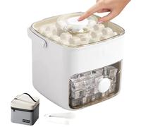 Vaschetta Ghiaccio con Coperchio e Contenitore - Vaschetta Portatile a Due Piani da 48 Cubetti - & vassoi per ghiaccio - Per Caffè Bevande Drink Whisky Cocktail Fai da Te Freezer