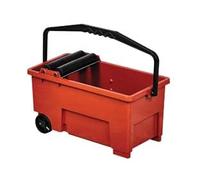 VASCHETTA LAVAGGIO PROFESSIONALE Lt.25 - DP.101590 - Vasca in plastica antiurto, su due ruote più due piedi. Due