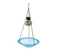 Vaschetta per all'aperto - Vaschetta per sospesa ad energia solare | Mangiatoia per ucelli da giardino in patio in PP - Decorazione per, luce solare, area esterna, 23x4 cm, 300 g