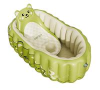 Vaschetta per il bagnetto Vaschetta per il bagnetto gonfiabile per bambini portatile con pompa a mano e tappetino da bagno - Supporto sicuro per neonati - Verde vasca bambino pipistr
