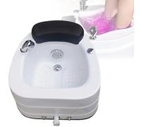 Vaschetta per pedicure portatile per, vasca per domestica in acrilico con doccia per pediluvio, lavello per per manicure per uso personale in salone(White)