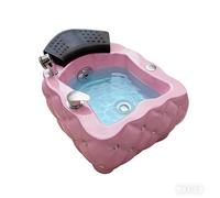 Vaschetta per pedicure portatile per, vasca per domestica in acrilico con doccia per pediluvio, lavello per per manicure per uso personale in salone(Pink)