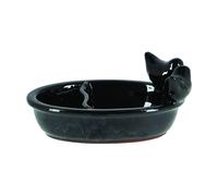 Vaschetta per uccelli in ceramica nera