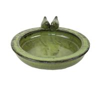 Vaschetta per uccelli in ceramica verde