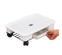 Vaschetta Plastica Rettangolare, Raccogli Condensa, con 4 Ruote Universali, Struttura a Cassetto, Utilizzabile Sia All'interno Che All'esterno(White,30x22x11cm/12x9x4in)