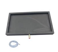 Vaschetta Plastica Rettangolare, Raccogli Condensa, con Scarico e Tubo di Scarico, Stampaggio Monoblocco, Impermeabile, per Casa, Laboratorio e Cucina(Black,35x18x4cm/14x7x1.6in)