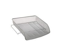 Vaschetta portacorrispondenza Mesh - 27 x 6,5 x 34 cm - rete metallica - argento