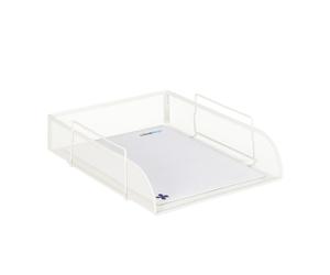 Vaschetta portadocumenti impilabile Organizer per ufficio 3 pz. Bianco