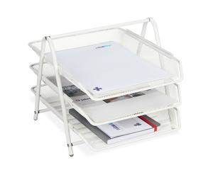 Vaschetta portadocumenti triplo Organizer per scrivania porta documenti A4