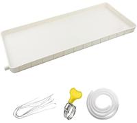 Vaschetta Raccogli Acqua del Condizionatore d'Aria, Vaschetta di Raccolta della Condensa con Tubo di Scarico, Kit di Scarico del Condizionatore d'Aria Universale per, One Color, 81x33cm/32x13in