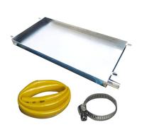 Vaschetta Raccogli Gocce Del Condizionatore D'aria Raccogli Condensa in Acciaio Inossidabile Uscita di Scarico Personalizzabile(120x45x4/47x17x1.5in)