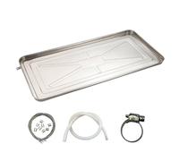 Vaschetta Raccogli-gocce in Acciaio Inox per Condizionatori D'aria con Scarico, Vaschetta Raccogli-condensa, per Unità Mini Split e Condizionatori da Finestra(100x47x3.5cm/39.4x18.5x1.4in)