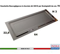 Vaschetta Raccogligocce Acciaio Per Scolapiatti INOXA 601X/70 per 701/702