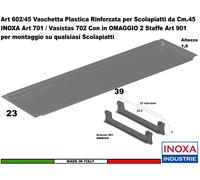 Vaschetta Raccogligocce ARDESIA INOXA 602/45AR Scolapiatti 40 Interno 39 + 2 901