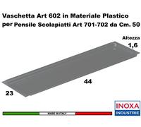 Vaschetta Raccogligocce ARDESIA INOXA 602/50AR Scolapiatti da 50 Interno 44
