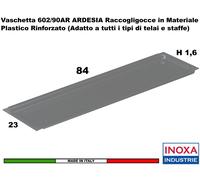 Vaschetta Raccogligocce ARDESIA INOXA 602/90AR Scolapiatti da 90 Interno 84