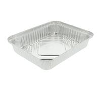 Vaschetta Rettangolare - 1100 Ml. 22,3X17X3,5 Cm Alluminio - 100 Unità