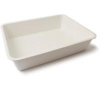 Vaschetta Rettangolare in Pura Melamina Ø cm40x30x4 Bianco Made in Italy
