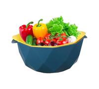 Vaschetta scolapiatti per alimenti - Colino multiuso a doppio strato con due manici | Cestino per il lavaggio di frutta e di qualità alimentare, cestino di scarico 2 in 1 filtro multiuso con due