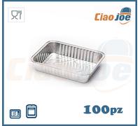 Vaschette Alluminio 4 porzioni per alimenti da asporto 100 pz