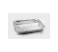 Vaschette Alluminio Rettangolari "Bordo L" (Con Coperchio*) Varie Misure - Misura Vaschette Alluminio L: 6 Porzioni - R1-02L - 100 pezzi