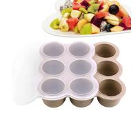Vaschette Congelamento - Vassoio Silicone 9 Scomparti Con Coperchio | Contenitore Omogeneizzati Frutta Passato Zuppa Preparazione Pasti Frigo Snack Alimentazione Infanzia
