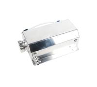 Vaschette Liquido Radiatori Serbatoio Universale Per Olio In Alluminio Da 1L E 2L Per Radiatore Del Liquido Di Raffreddamento Motore Con Tappo Scarico Sfiato(2L-Silver)