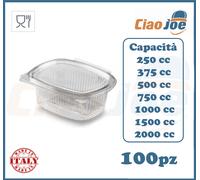 Vaschette Ovali di Plastica trasparenti salva liquidi alimenti 250-2000cc 100pz