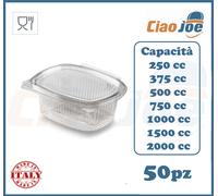 Vaschette Ovali Plastica trasparente salva liquidi alimenti 50 pz