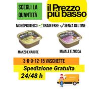 Vaschette Paté Oasy Grain free monoproteiche senza cereali pe gatti vari gusti