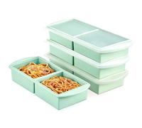 Vaschette per Congelatore in Silicone con Coperchio, Set da 4 Stampi per Ghiaccio Stile Contenitore per Zuppe da Freezer, Contenitori per Congelare e Conservare Zuppe, Salse, Brodo e Avanzi