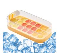 Vaschette per Cubetti di Ghiaccio per Congelatore con Coperchio | Vassoio Silicone Per Cubetti Di Ghiaccio 21 Scomparti Per Congelatore | Stampo Alimentare Flessibile Contenitore Per Bevande Frigo Cas
