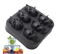 Vaschette per ghiaccio per congelatore, stampo riutilizzabile per freddi, per ghiaccio in silicone con teschio per congelatore, per whisky, cocktail, caffè, acqua, bevande, bar