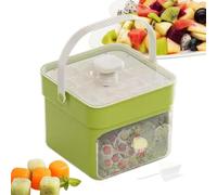Vaschette Per Ghiaccio Per Congelatore | Vaschetta Ghiaccio Con Manico E Coperchio Facile Rimozione - Strumento Cucina Multiuso Doppio Strato per Bibite Cocktail Casa e Esterno