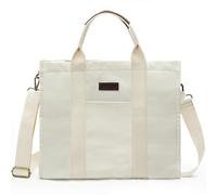 VASCHY Borsa Donna Elegante Tote a Tracolla - 13L Capacità per Università, Shopping, Mare, Viaggio, Lavoro, Ufficio, Scuola - Bianco