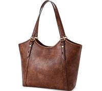 VASCHY Borsa Donna,Tote Bag Università Borse Donna Elegante Borsa a Spalla Donna Borse a Mano Donna Shopping Bag Donna Borsa per PC Donna Borsa Lavoro Ufficio Scuola Business Marrone