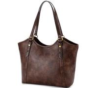 VASCHY Borsa Donna,Tote Bag Università Borse Donna Pelle Elegante Shopping Bag Borsa per PC Donna Borsa Lavoro Ufficio Scuola Caffè