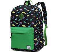 VASCHY Zaino scolastico per bambini, per ragazzi e ragazze, zaino per bambini con fibbia sul petto, Dinosauro-grande, Dinosaure-Grand, Carino