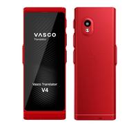 Vasco V4 Traduttore Simultaneo Vocale | 113 Lingue | Internet Gratis e Illimitato per le Traduzioni a Vita in quasi 200 Paesi | Ruby Red