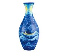 Vase | ABS Material | Unique 160-Piece Curved Jigsaw Flower Vase | Home Decor And Housewarming Gift, Narrow Mouth For Bouquets, DIY Adult Ornament