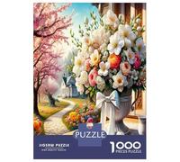 Vase Flower Garden 1000 Pezzi Bundle Puzzle Idyllic Floral Serenity Puzzle Cartone Extra Spesso - Preferito Dai Collezionisti, Relax Mentale, Pause Ufficio, Viaggio E Regali Festivi 70x50cm/1000pcs