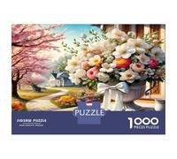 Vase Flower Garden 1000 Pezzi Puzzle Premium Idyllic Floral Serenity Puzzle Classico Cartone Spesso - Ultra Difficile, Anti-stress E Relax, Ideale Per Divertimento Indoor 70x50cm/1000pcs