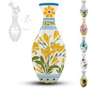 Vase rompicapo 3D per adulti, 160 pezzi, puzzle da assemblare, puzzle 3D curvo con colonna d'acqua, perfetto per esporre fiori veri o artificiali e composizioni floreali