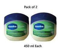 Vaseline ALOE LENITIVO Gel Di Petrolio 450ml Ognuno (Confezione Da 2)