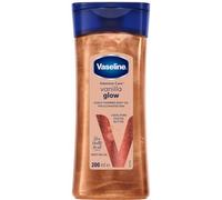 Vaseline Intensive Care Vanilla Glow Sunlit Shimmer, olio rilassante per il corpo con burro di cacao puro, vaniglia e glitter, (Vanilla Glow - 1 x 200ml)