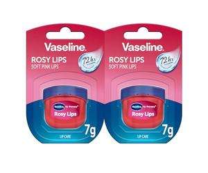 Vaseline Lip Therapy 7G Rosy | Pflegender Lippenbalsam für optimale Feuchtigkeit | Doppelpack 2 x 7g (Rosy (2er Pack))
